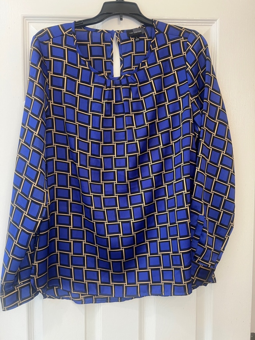 The Limited Royal Blue Geometric Print Blouse